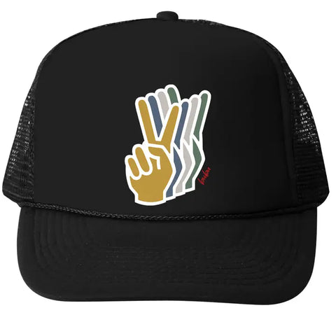 Peace Hand Black - Trucker Hat