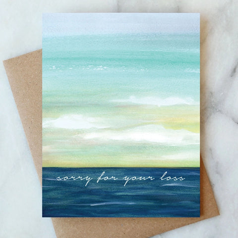 Ocean Sorry For Your Loss - Sympathy Card