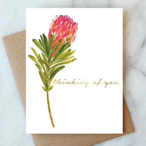 Protea Thinking of You - Sympathy Card
