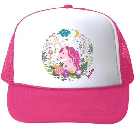 Unicorn Flowers - Medium Trucker Hat