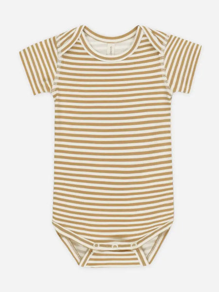 Short Sleeve One-Piece - Honey Stripe