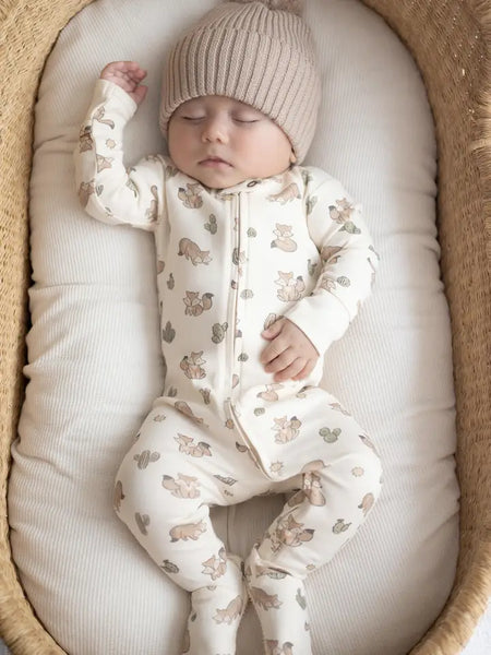 Little Fox - Organic Zipper Footie