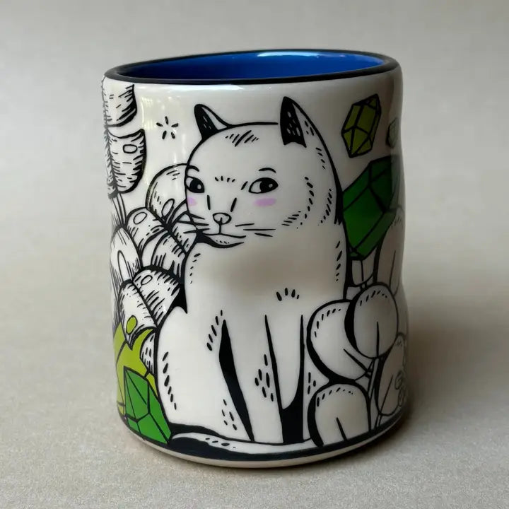 Lucky Cat and Houseplant - Spark Cup Large