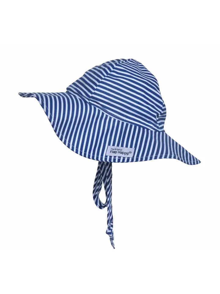 Navy Preppy Stripe - Floppy Sun Hat
