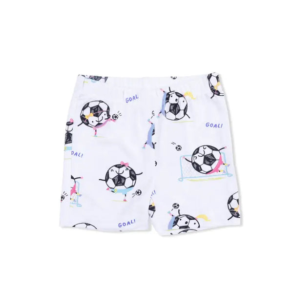 Loungewear Short Set - Soccer Balls Playing Soccer