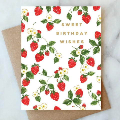 Strawberry - Birthday Card
