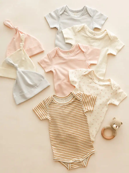 Short Sleeve One-Piece - Honey Stripe