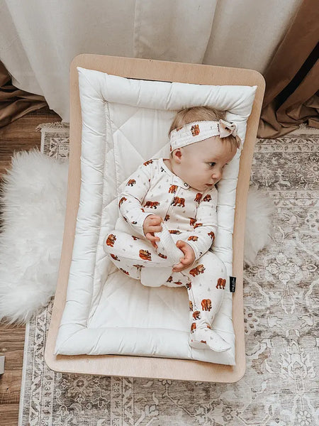 Brown Bear - Organic Zipper Footie