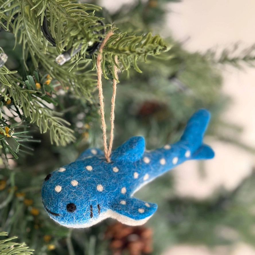 Smiley Whale Shark - Felt Ornament