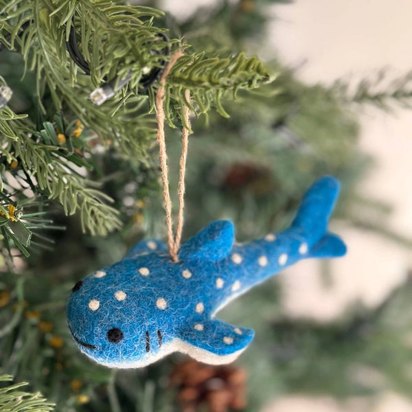 Smiley Whale Shark - Felt Ornament