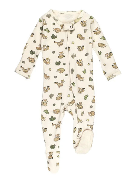 Little Fox - Organic Zipper Footie