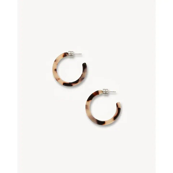 Mini Hoops - Ash Blonde Tortoise