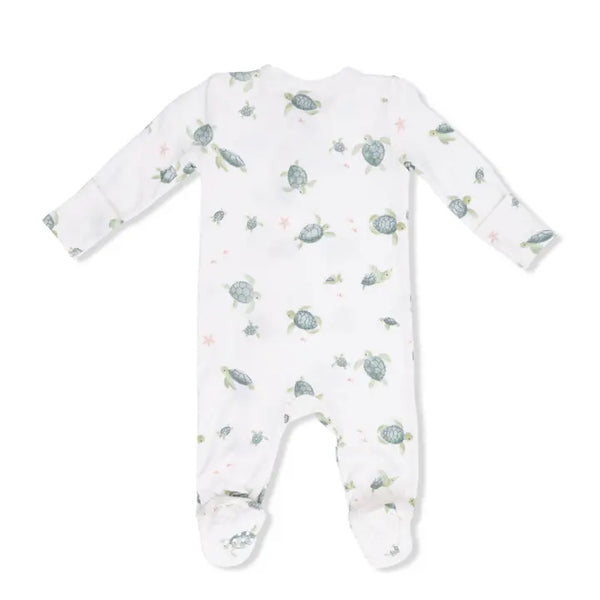 2 Way Zipper Footie - Sea Turtles