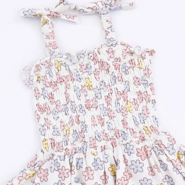 Smocked Bubble with Skirt - Sarah Floral