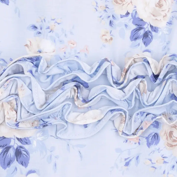 2 Way Ruffle Back Zipper Footie - Ashley Rose Floral