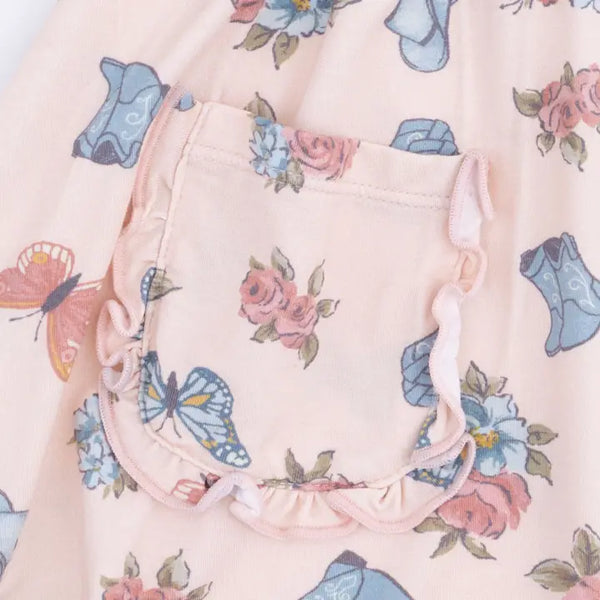 Twirly Dress with Ruffle Pockets - Country Girl Boots