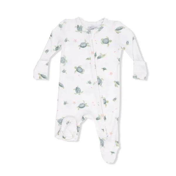 2 Way Zipper Footie - Sea Turtles