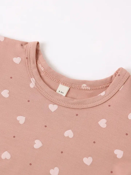 Bamboo Pajama Set - Pink Hearts