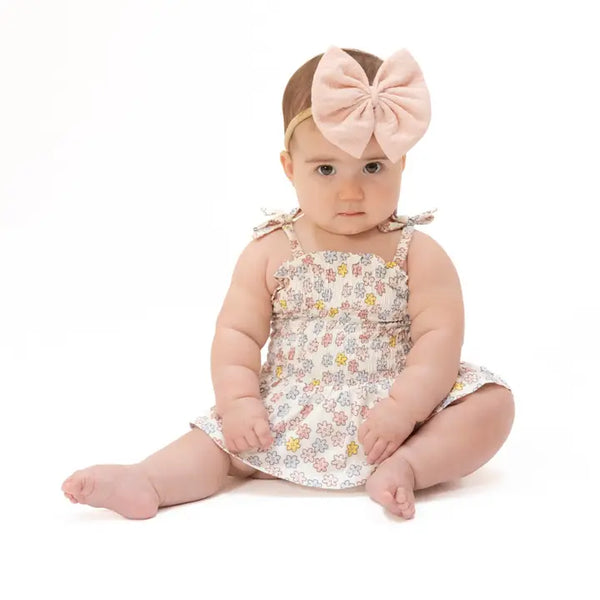 Smocked Bubble with Skirt - Sarah Floral