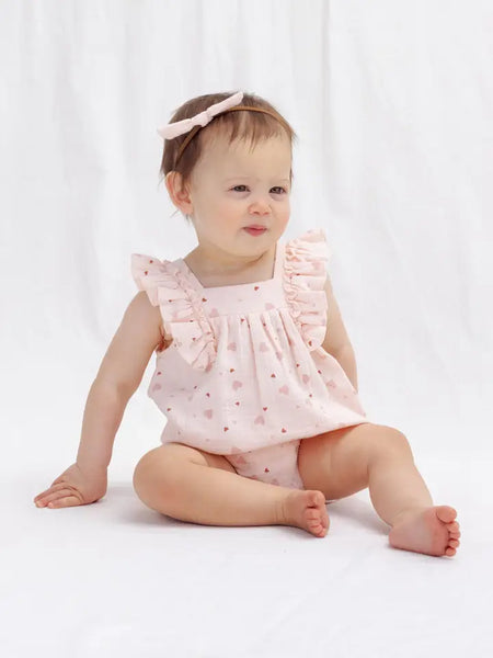 Maya Romper - Heart Confetti