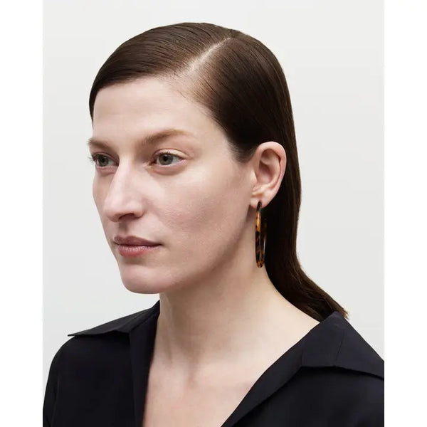 Large Hoops - Classic Tortoise