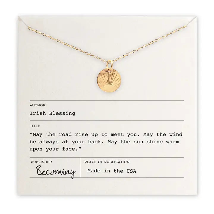 Irish Blessing Necklace - Gold Fill