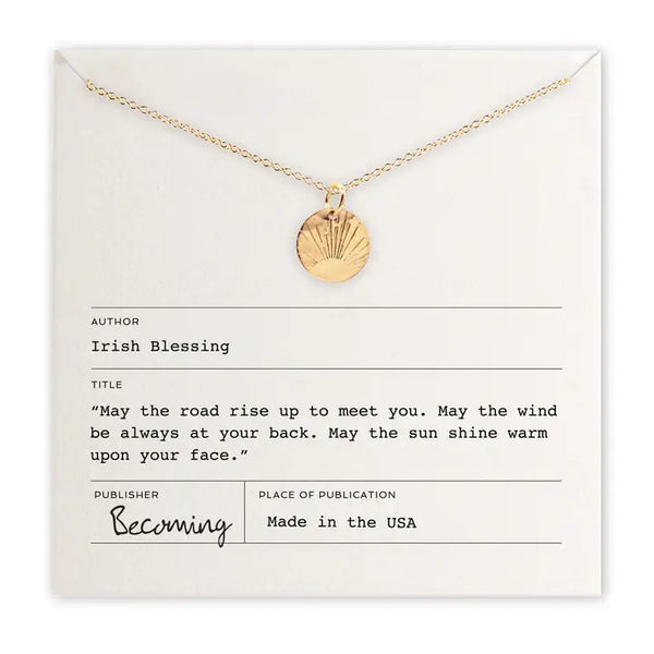 Irish Blessing Necklace - Gold Fill