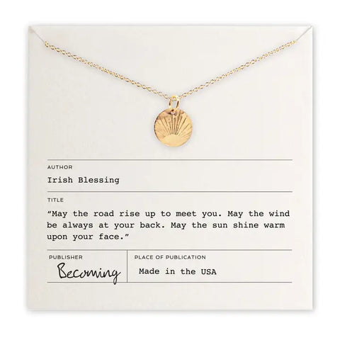 Irish Blessing Necklace - Gold Fill