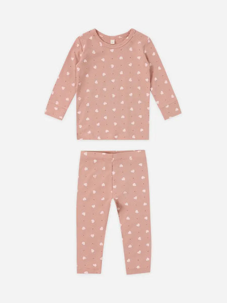 Bamboo Pajama Set - Pink Hearts