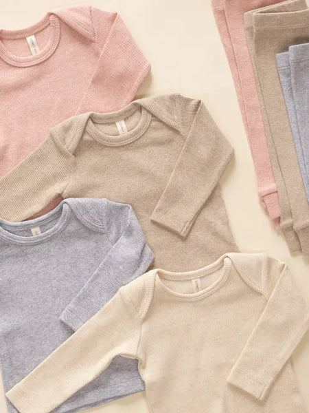 Ribbed Tee And Legging Set - Rose