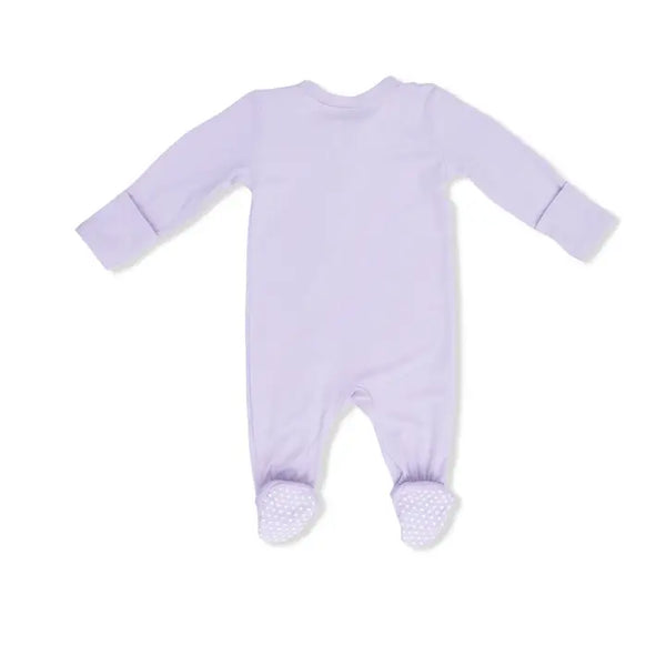 2 Way Zipper Footie - Solid Orchid Petal