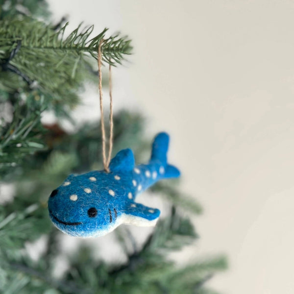 Smiley Whale Shark - Felt Ornament