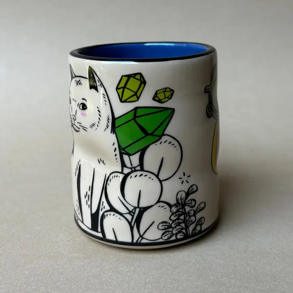 Lucky Cat and Houseplant - Spark Cup Large