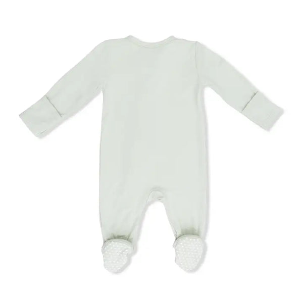 2 Way Zipper Footie - Solid Bok Choy