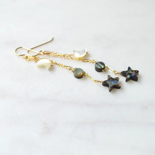 Moon And Star Earrings