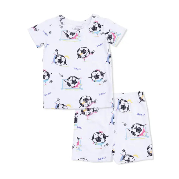 Loungewear Short Set - Soccer Balls Playing Soccer