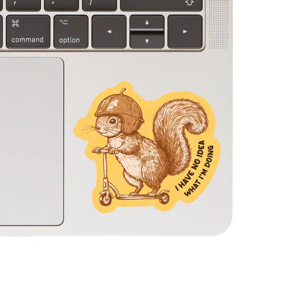 Funny Squirrel Scooter - Sticker