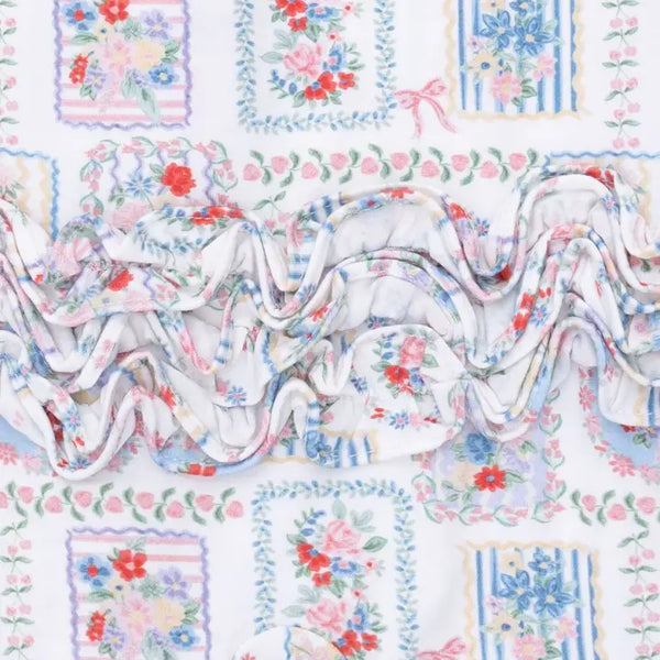 2 Way Ruffle Back Zipper Footie - Julep's Floral