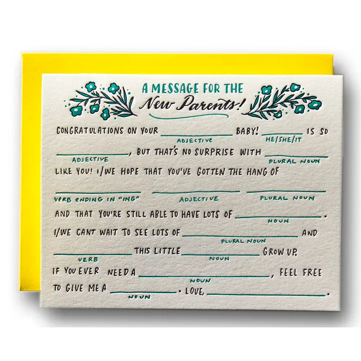 Baby Fill In Blank - Baby Card