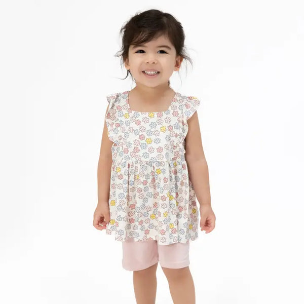 Ruffle Tank And Bike Short - Sarah Floral