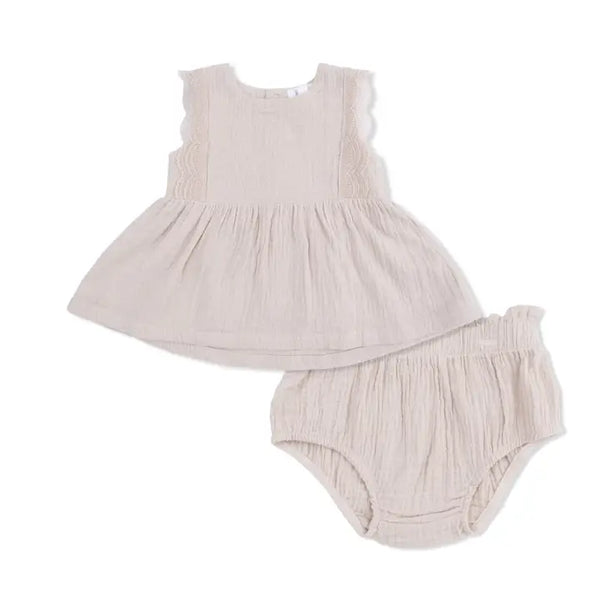 Babydoll Top with Mod Bloomer - Solid Muslin French Oak