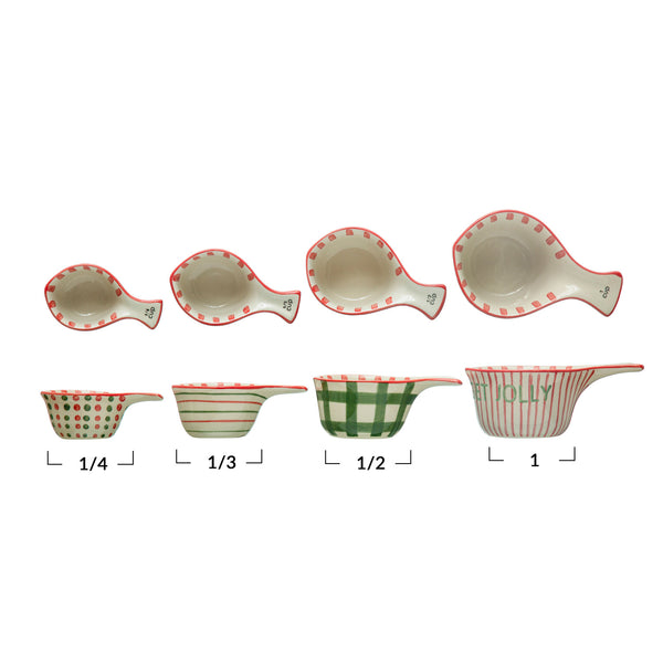 Holiday Pattern 4-piece Measuring Cup Set