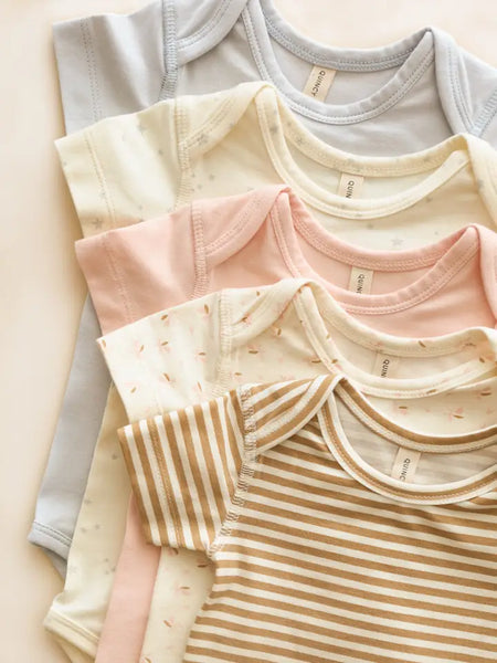 Short Sleeve One-Piece - Honey Stripe