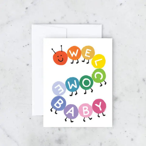 Caterpillar - Baby Card