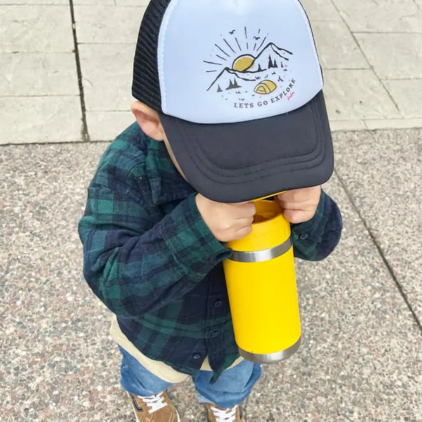 Lets Go Explore Black - Trucker Hat