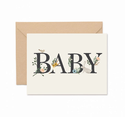 Baby Floral - Baby Card