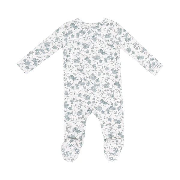 2 Way Zipper Footie - Baby's Breath Floral