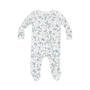 2 Way Zipper Footie - Baby's Breath Floral