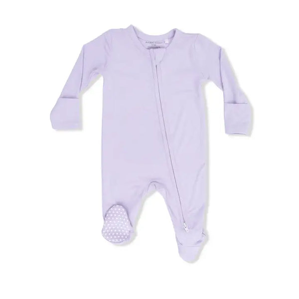 2 Way Zipper Footie - Solid Orchid Petal