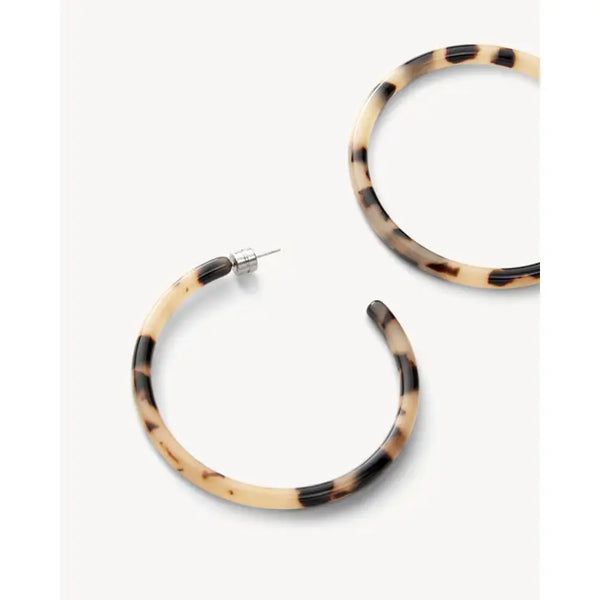 Large Hoops - Blonde Tortoise
